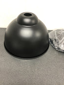 Worth home products PKN-7363-8090 Instant Pendant 1-Light Matte Black Recessed Light Conversion Kit with Dome Shade