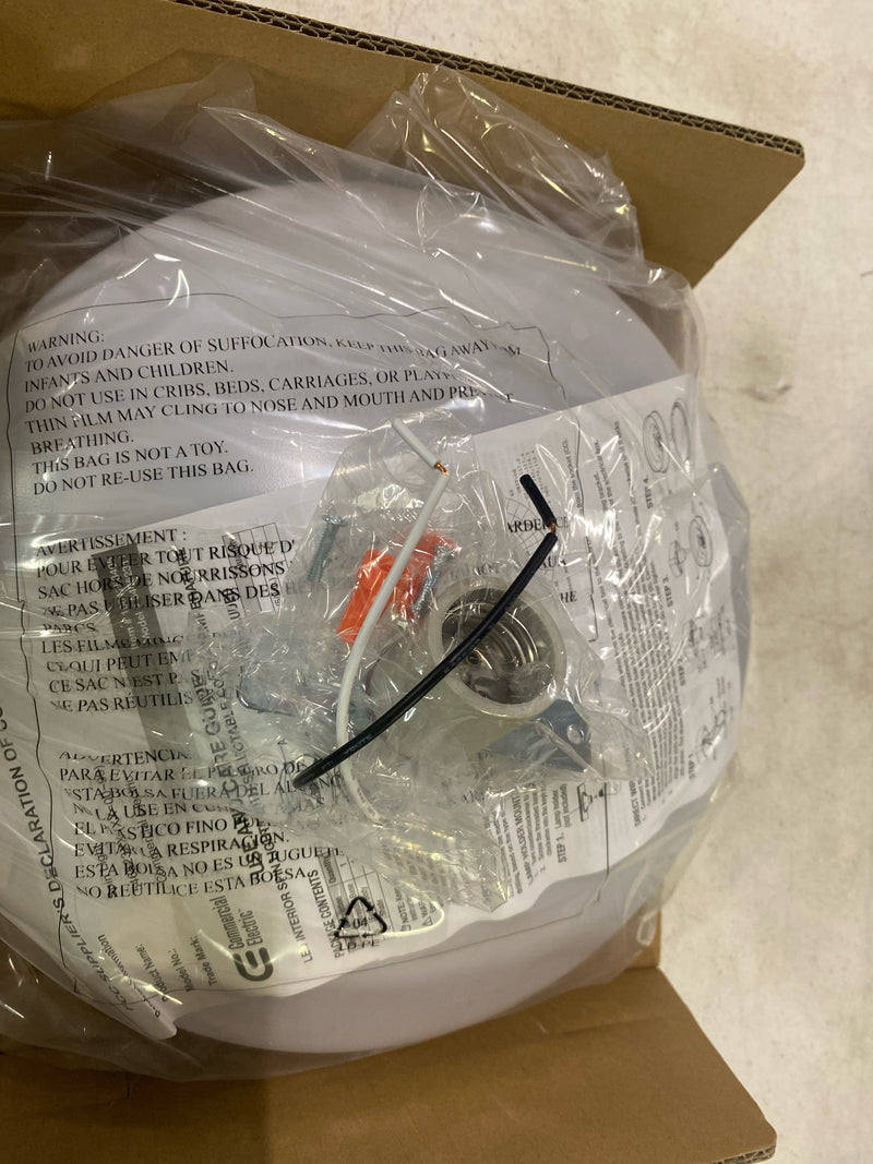 Commercial Electric Spin Light 11 in LED Flush Mount Ceiling Light 22-Watt 4000K