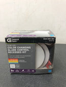 Commercial electric 91468 Slim Baffle 3 in. Adjustable CCT Canless New Construction & Remodel IC Rated Indoor/Outdoor LED Recessed Light Kit