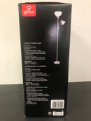 Globe Electric Delilah 72 in. Silver Torchiere Floor Lamp with Adjustable Reading Light-67134