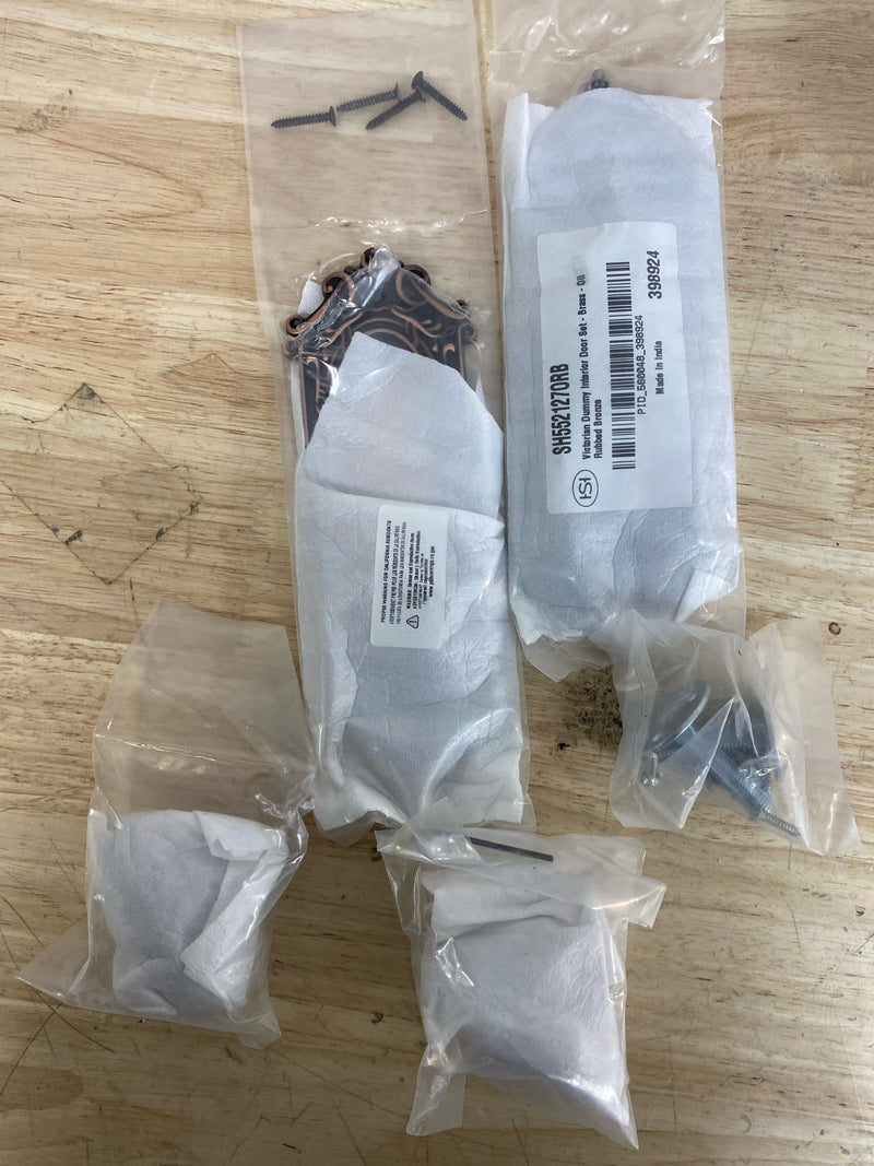 Signature Hardware 480946 Valma Solid Brass Dummy Set Door Knob Set - Brushed Bronze