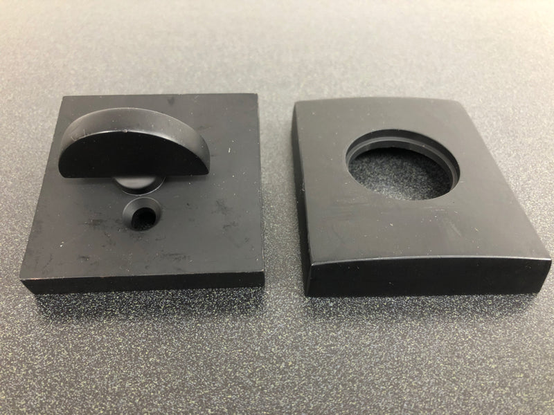 Baldwin SCLAJXSQURCSR190S La Jolla SmartKey Single Cylinder Keyed Entry Handleset with Square Lever and Contemporary Square Interior Trim from the Reserve Collection - Satin Black