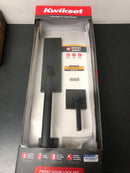 Kwikset Vancouver Matte Black Single Cylinder Low Profile Handleset with Halifax Lever Featuring SmartKey Security
