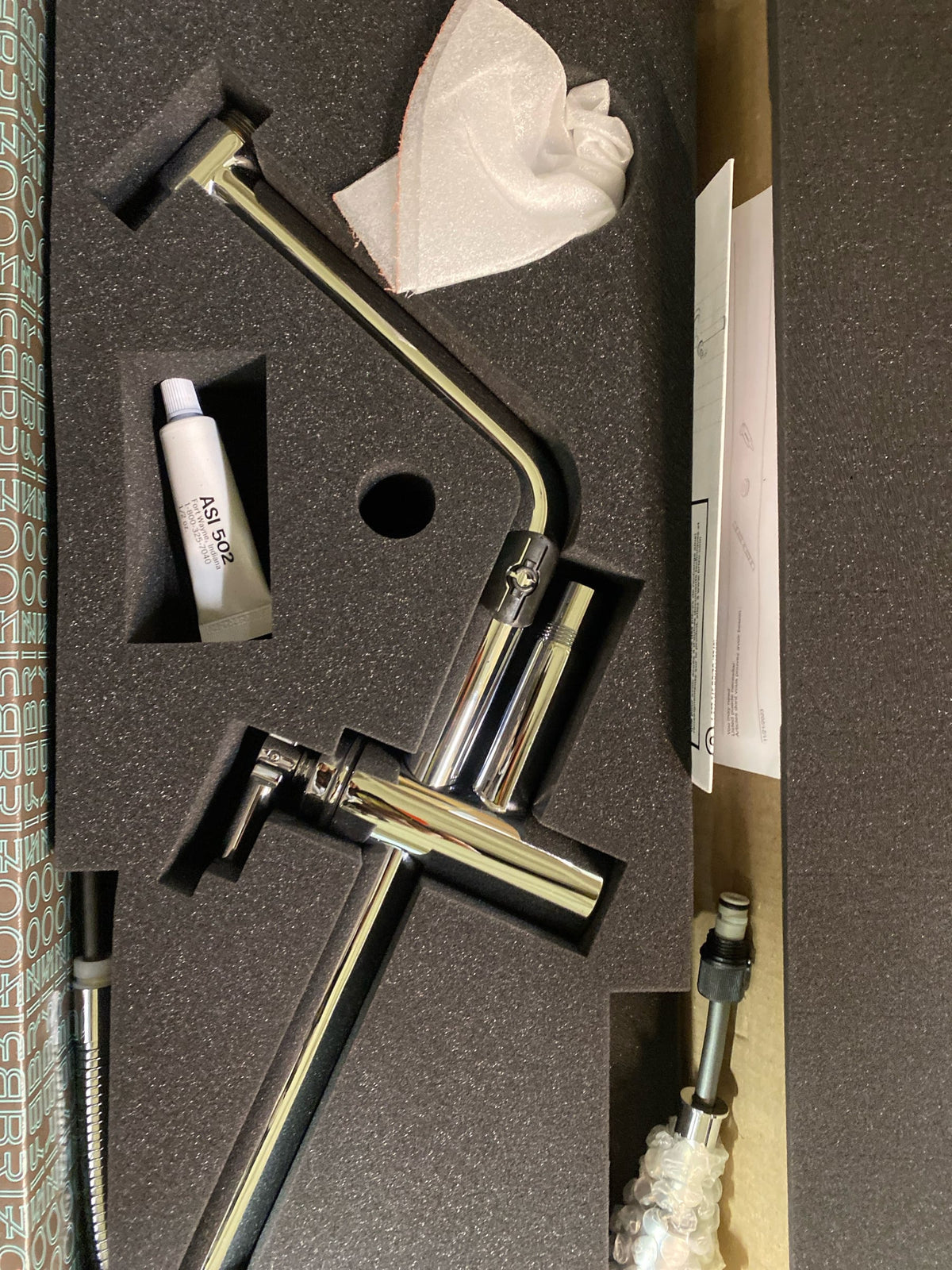 Brizo 81376-PC Essential 10 7/16" Classic Slide Bar Shower Arm And Flange - Chrome