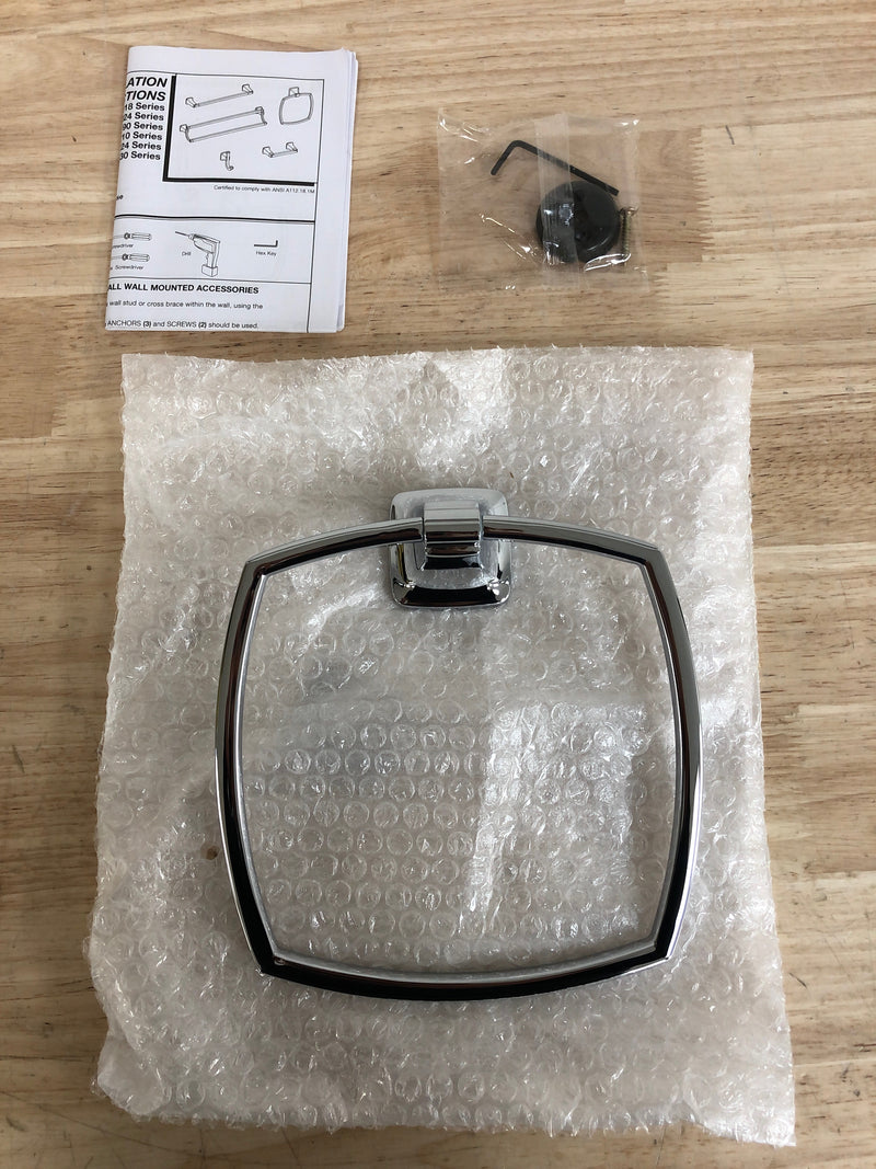 American Standard Townsend Single Post Towel Ring Chrome