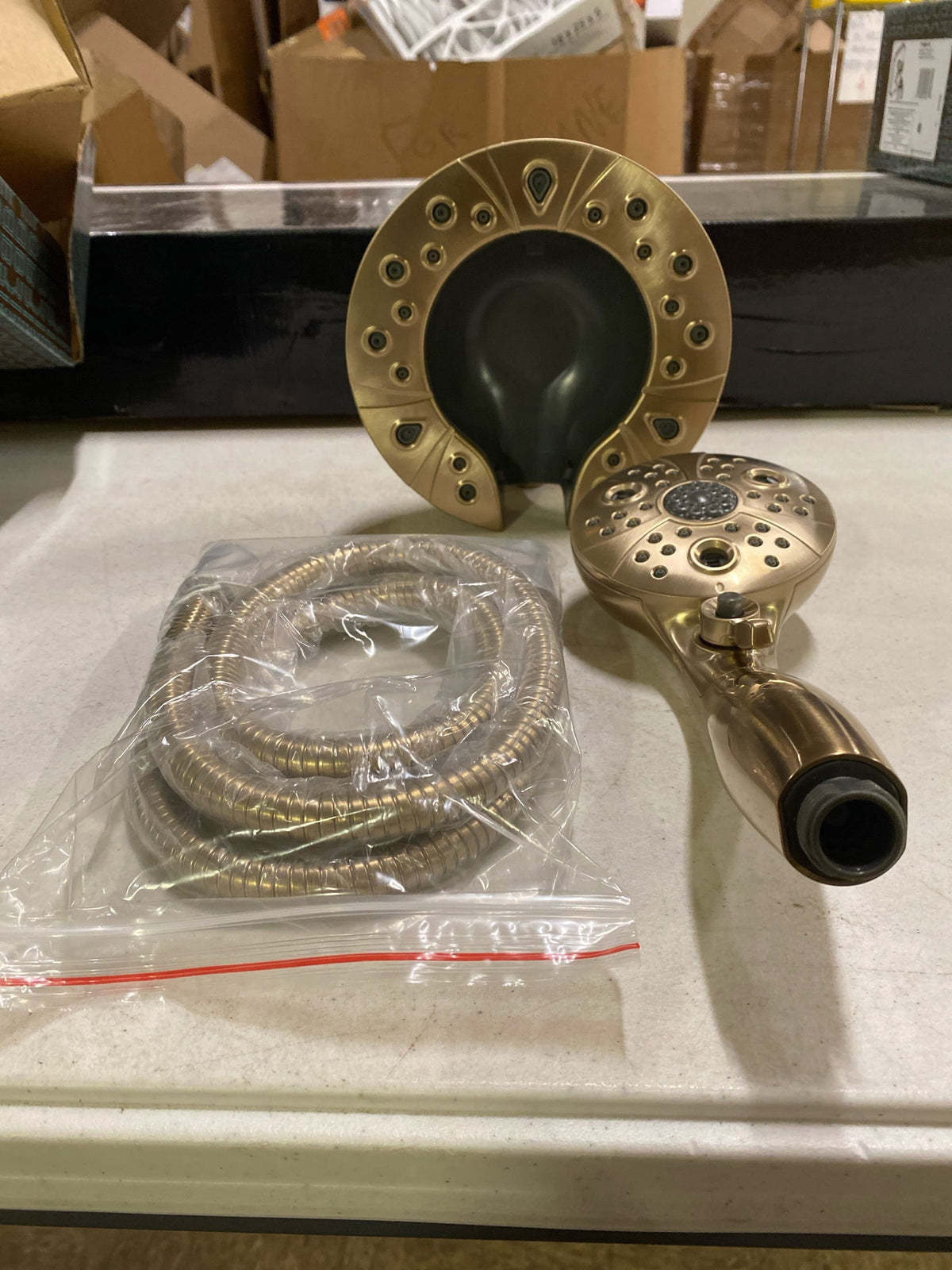 Brizo 86220-GL Hydrati 2-in-1 1.75 GPM Multi Function Shower Head and Hand Shower Package with Integrated diverter and Shower Hose - Luxe Gold