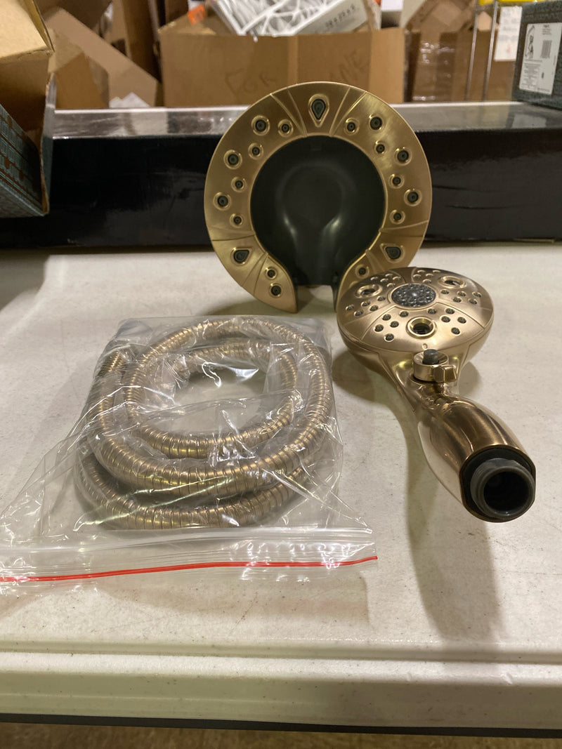 Brizo 86220-GL Hydrati 2-in-1 1.75 GPM Multi Function Shower Head and Hand Shower Package with Integrated diverter and Shower Hose - Luxe Gold