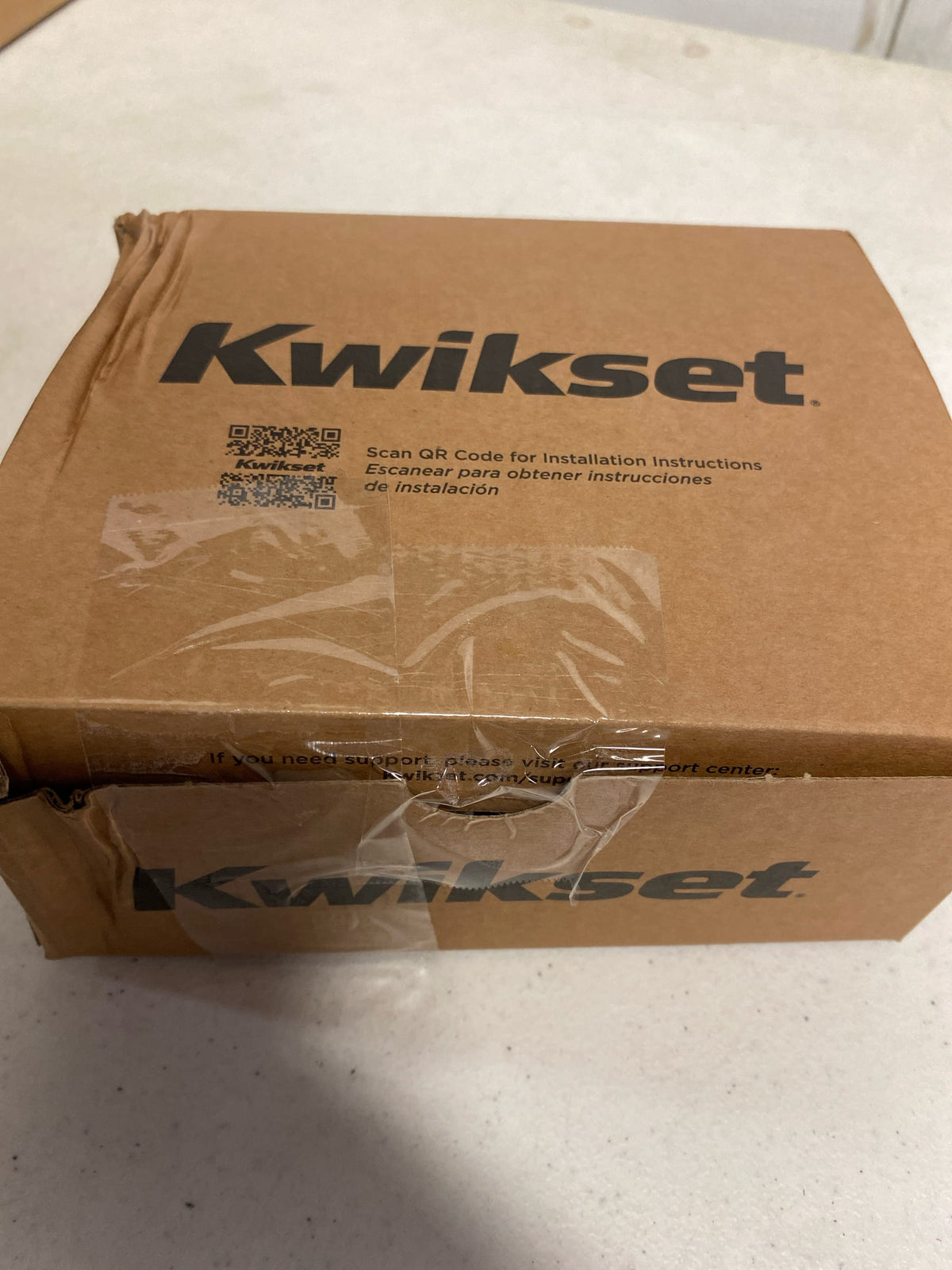Kwikset Halifax Interior Privacy Door Handle with Lock, Round Lever for Bathroom and Bedroom, Satin Chrome Reversible Keyless Push Button Lock Door Lever, with Microban Protection