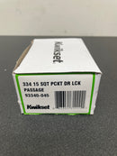 Kwikset 334SQT-15 Square Passage Hall/Closet Pocket Door Lock - Satin Nickel