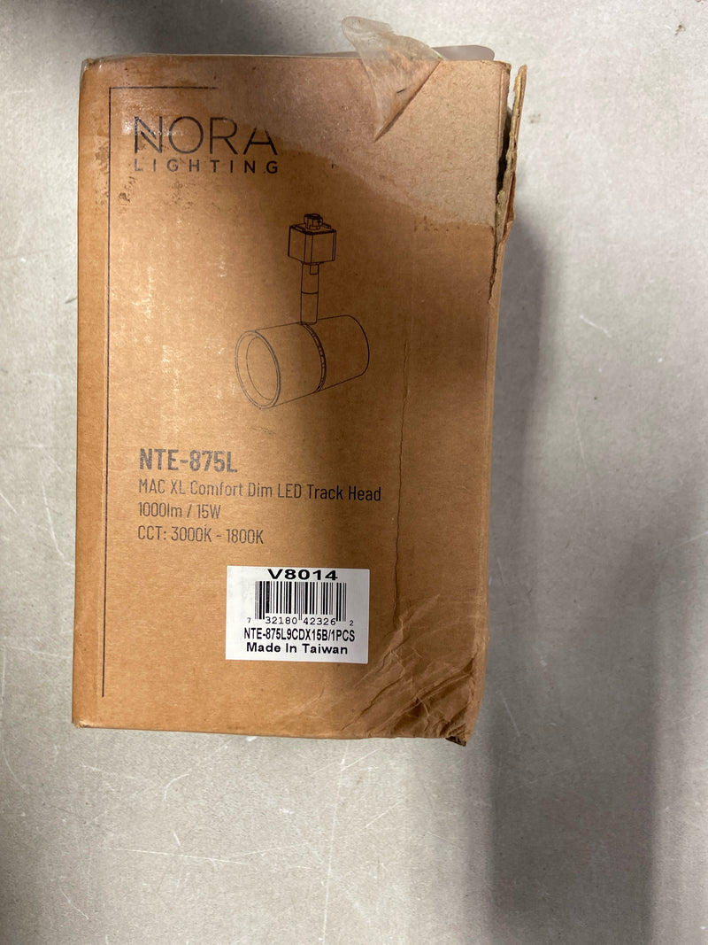 Nora Lighting NTE-875L9CDX15B MAC XL H-Track LED Track Head with Comfort Dim Technology - Black