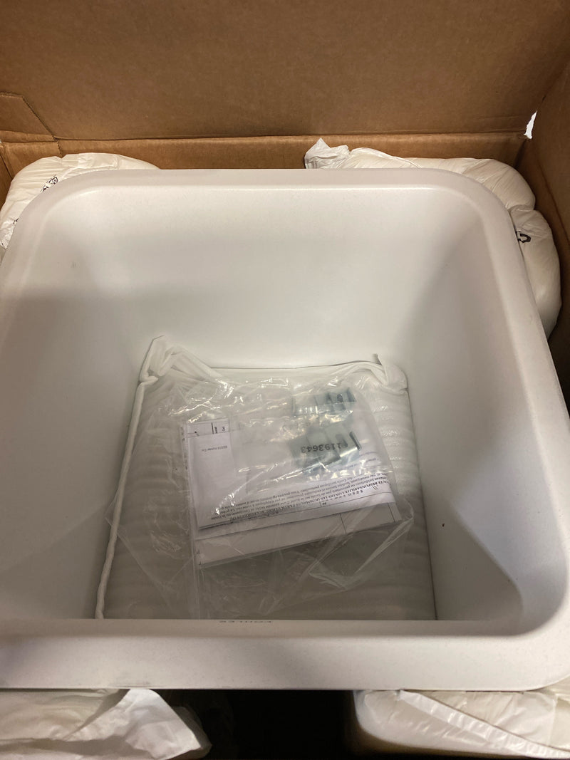 Kohler K-8223-CM6 Cairn 15-1/2" Undermount Single Basin Stone Composite Bar Sink - Matte White