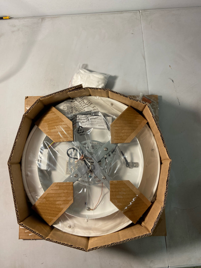 Artika FM-AIC-HD2WH Aiden 13 in. 1-Light Modern White Integrated LED 5 CCT Flush Mount Ceiling Light Fixture for Kitchen or Bedroom