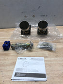 Emtek 5110ROUUS14 Round Knobset Passage Door Knob Set with Square Rose - Polished Nickel