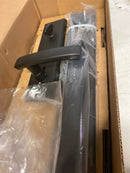 Emtek 451623MB Rustic Modern Rectangular Full Plate Single Cylinder Keyed Entry Handleset from the Sandcast Bronze Collection - Medium Bronze