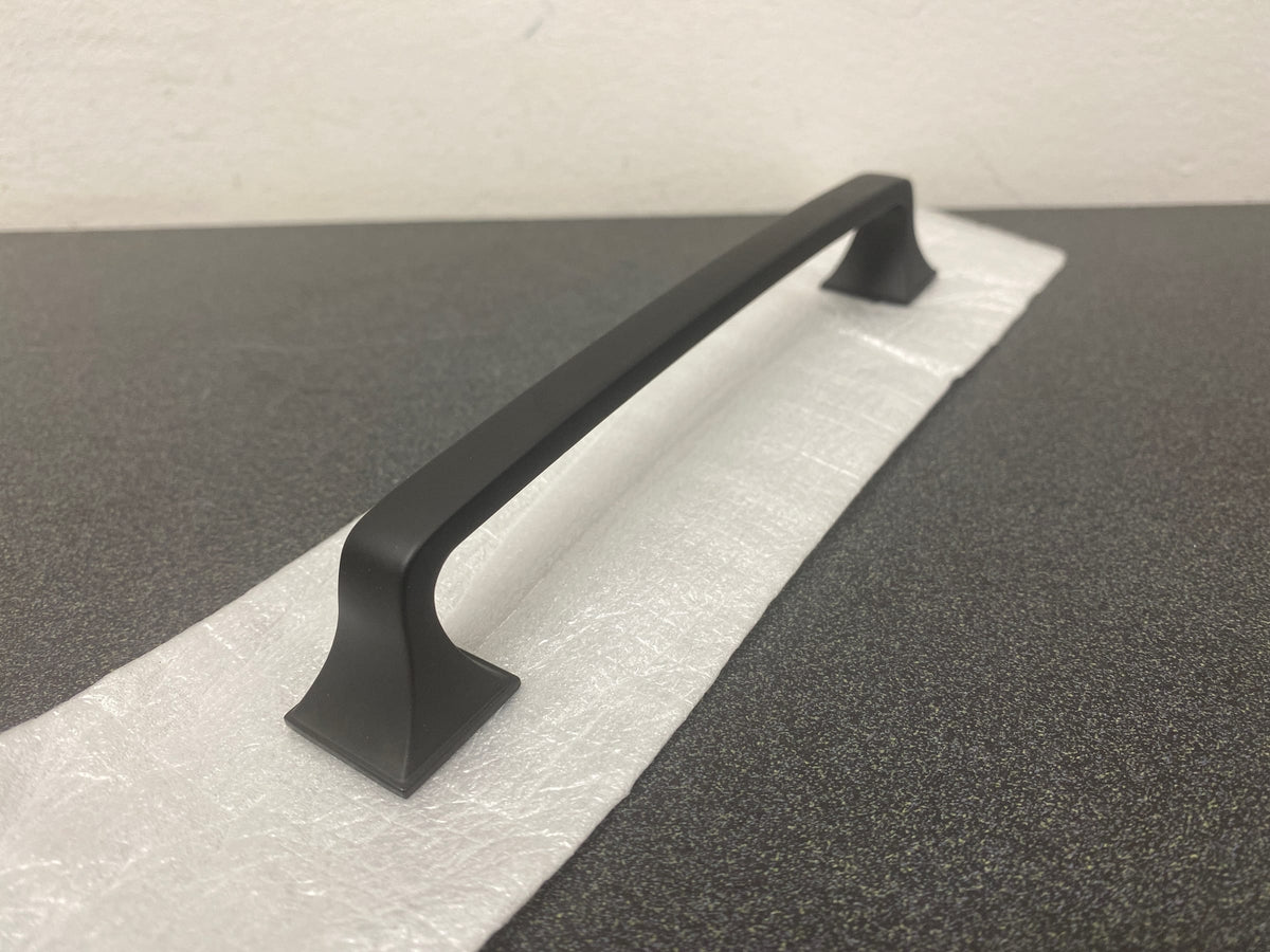 Amerock BP36777FB Ville 6-5/16 Inch Center to Center Handle Cabinet Pull - Matte Black
