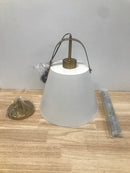 Z-Lite 726P-MW+HBR Z-Studio 13" Wide Pendant - Matte White / Heritage Brass