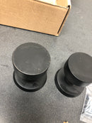 Emtek 705BZRNFB Round Knob Reversible Non-Turning Two-Sided Dummy Door Knob Set from the Rustic Modern Collection - Flat Black