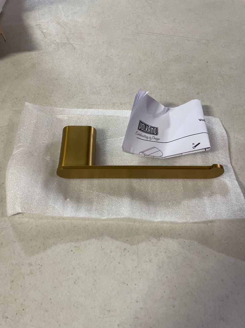 ICO Bath V402 Volkano Flow Wall Mounted Euro Toilet Paper Holder - Brushed Gold Dark