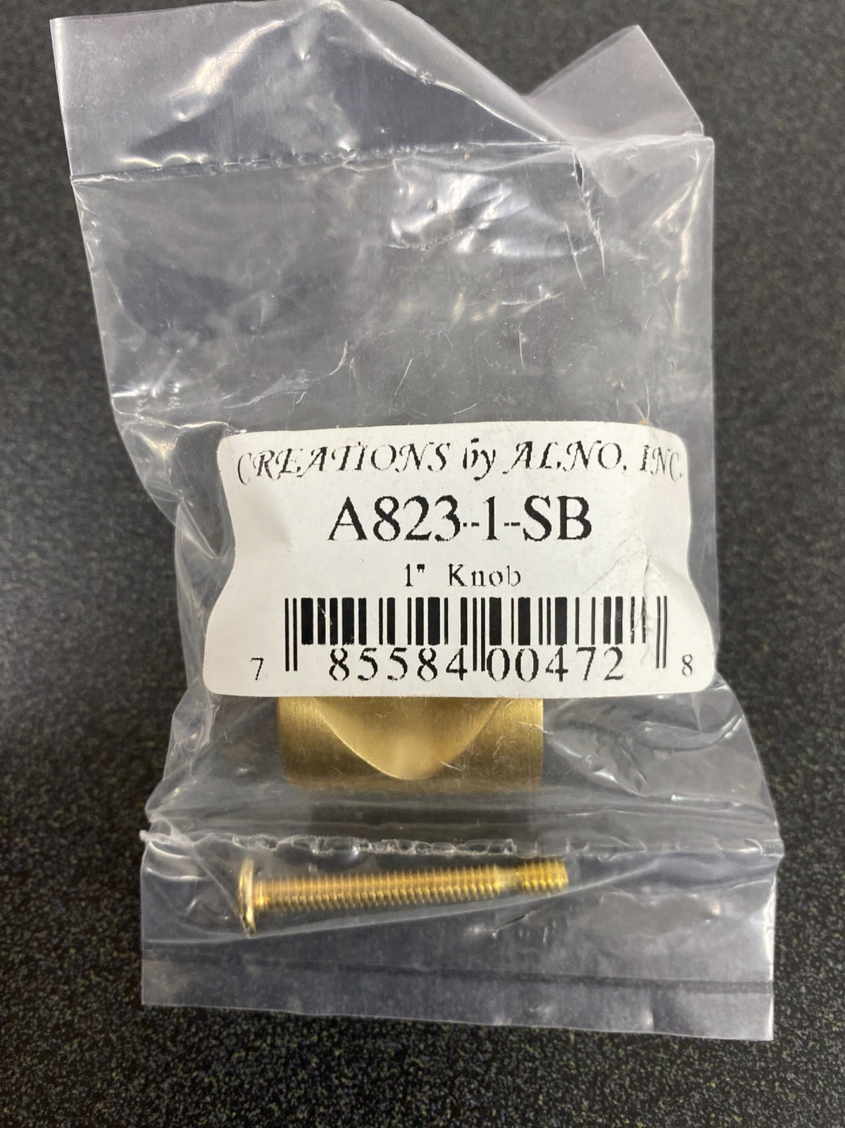 Alno A823-1-SB Contemporary 1 Inch Cylindrical Whistle Cabinet Knob - Satin Brass