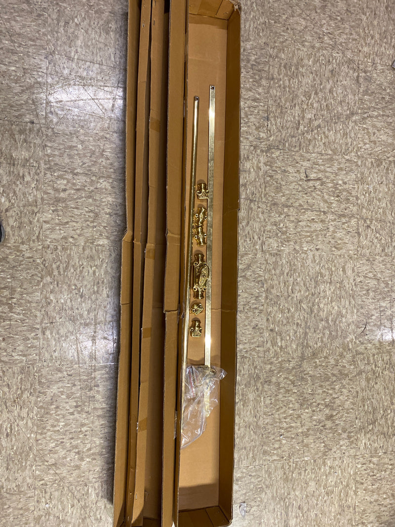 Signature Hardware 955211-1.94 Helmina 9 Inch Tall Door Cremone Security Bolt - Polished Brass