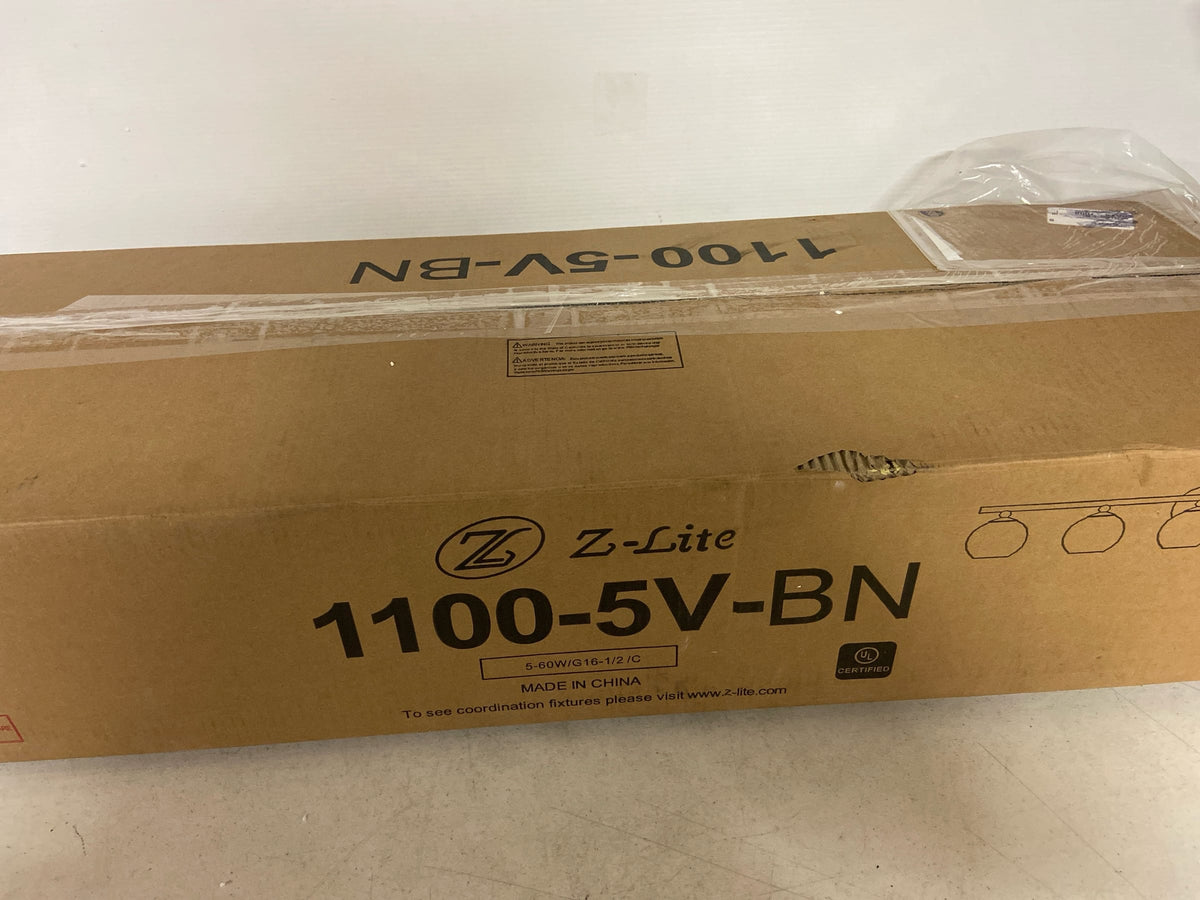 Unbranded 1100-5V-BN Neoma 38.25 in. 5-Light Brushed Nickel Vanity Light with Opal Etched Glass Shade with No Bulbs Included