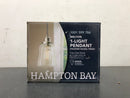 Hampton Bay Melton 1-Light Polished Nickel Pendant with Clear Glass Shade