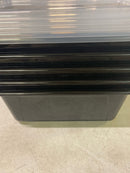 Storex Small Cubby Bin with Cover, Black, 5-Pack