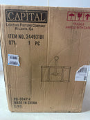 Capital Lighting 244931BI Brennen 3 Light 15" Wide Semi-Flush Drum Ceiling Fixture / Pendant - Black Iron