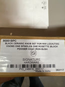Signature Hardware Black Ceramic Knob Set for Rim Lock 90001BPC
