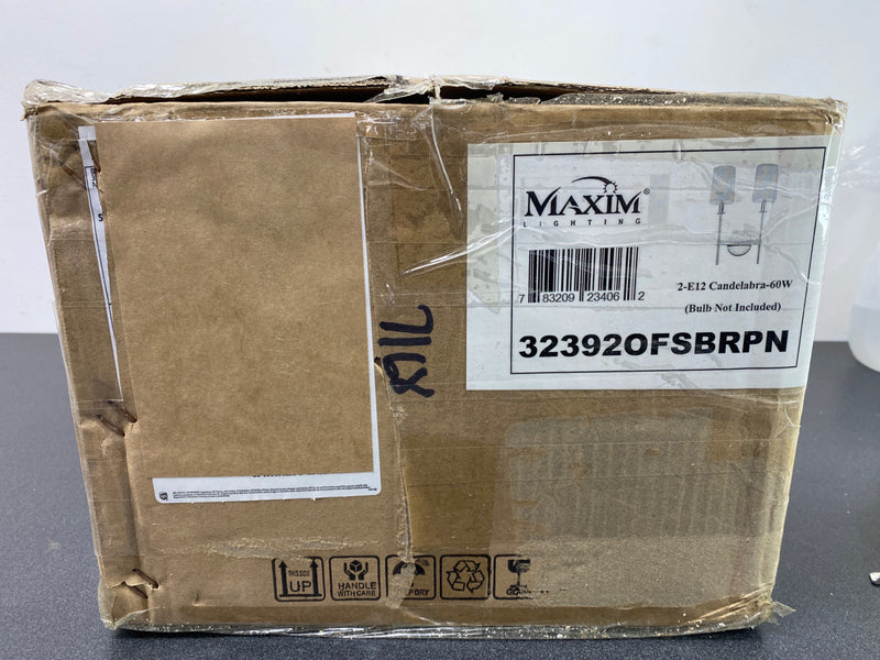 Maxim 32392OFSBRPN Uptown 2 Light 20" Tall Wall Sconce - Satin Brass / Polished Nickel