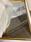 Elegant Lighting MR42036BR Monet 20" W x 36" H Contemporary Rectangular Metal Framed Bathroom Wall Mirror - Brass