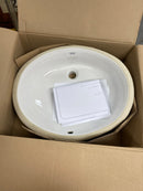 American standard 0497300.020 Ovalyn Front Overflow Undercounter Bathroom Sink with Glazed Underside in White