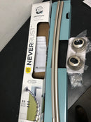 Zenna home 72S2ALBNL NeverRust 50 in. to 72 in. Aluminum Dual Mount Curved Shower Curtain Rod in Brushed Nickel