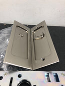 Emtek 2115US15134 Modern Rectangular 7-1/4 Inch Privacy Mortise Pocket Door Lock for 1-3/4" Thick Doors - Satin Nickel