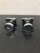 Kwikset 730PSKSQT-26 Polished Chrome Pismo Privacy Door Knob Set with Square Rose