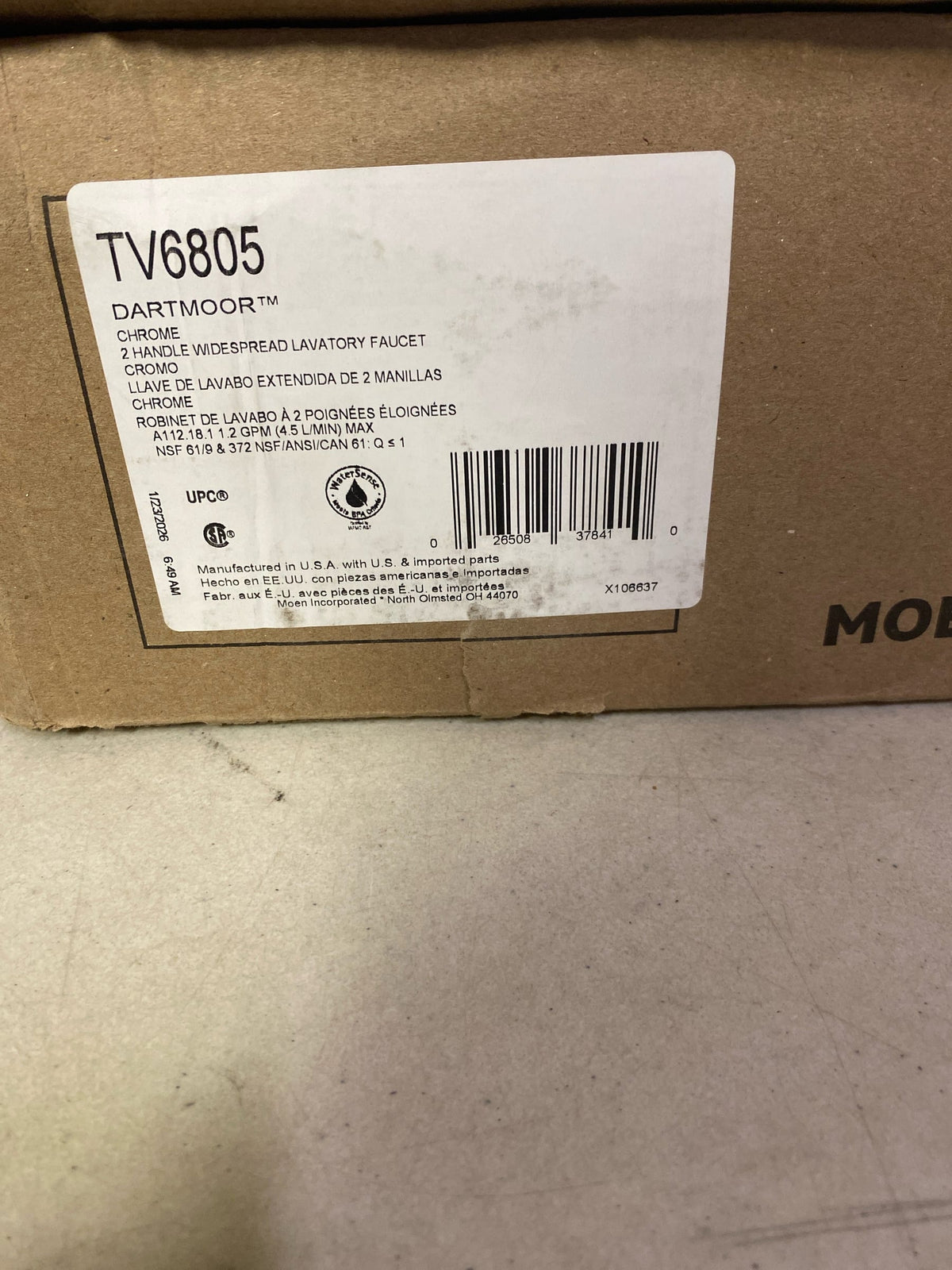 Moen Dartmoor Chrome Two-Handle High Arc Widespread Bathroom Sink Faucet for 3-Hole Setups with Valve Included, TV6805