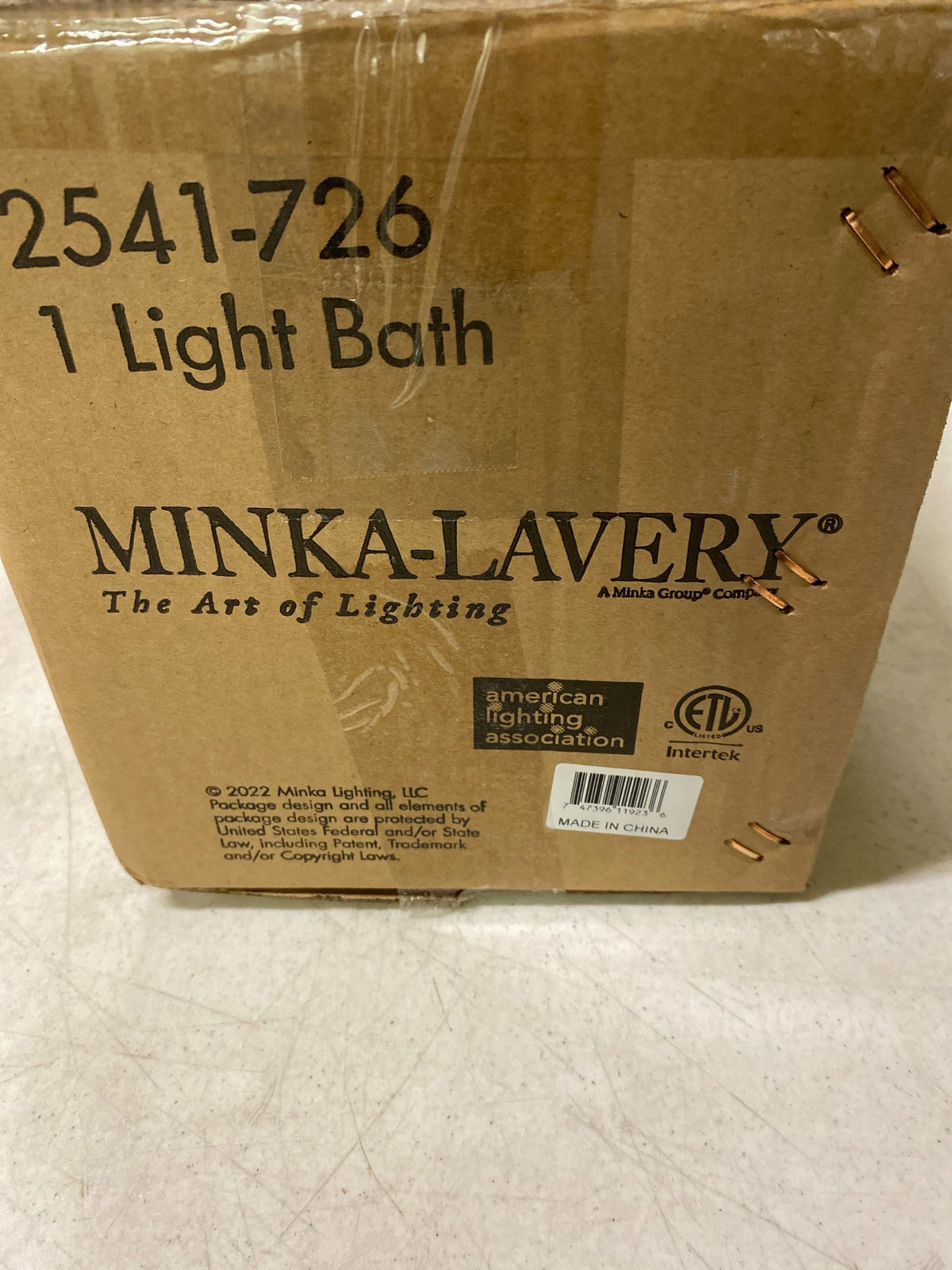 Minka Lavery 2541-726 Baldwin Park 12" Tall Bathroom Sconce - Coal / Soft Brass