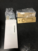 Emtek 2155US41516 Narrow Modern Rectangular 7-1/4 Inch Privacy Mortise Pocket Door Lock for 1-5/16" Thick Doors - Satin Brass