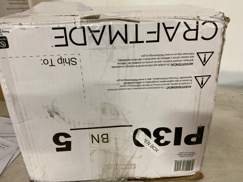 Craftmade 30" Piccolo PI30BN5 Indoor/Outdoor Damp Rated Ceiling Fan in Brushed Satin Nickel Finish with set of 5 Custom Reversible Brushed Nickel/Greywood Blades Included