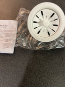 Elkay LKPDQD1FX Perfect Drain 3-1/2" Polymer Disposer Flange with Removable Basket Strainer and Rubber Stopper - Arctic Fox