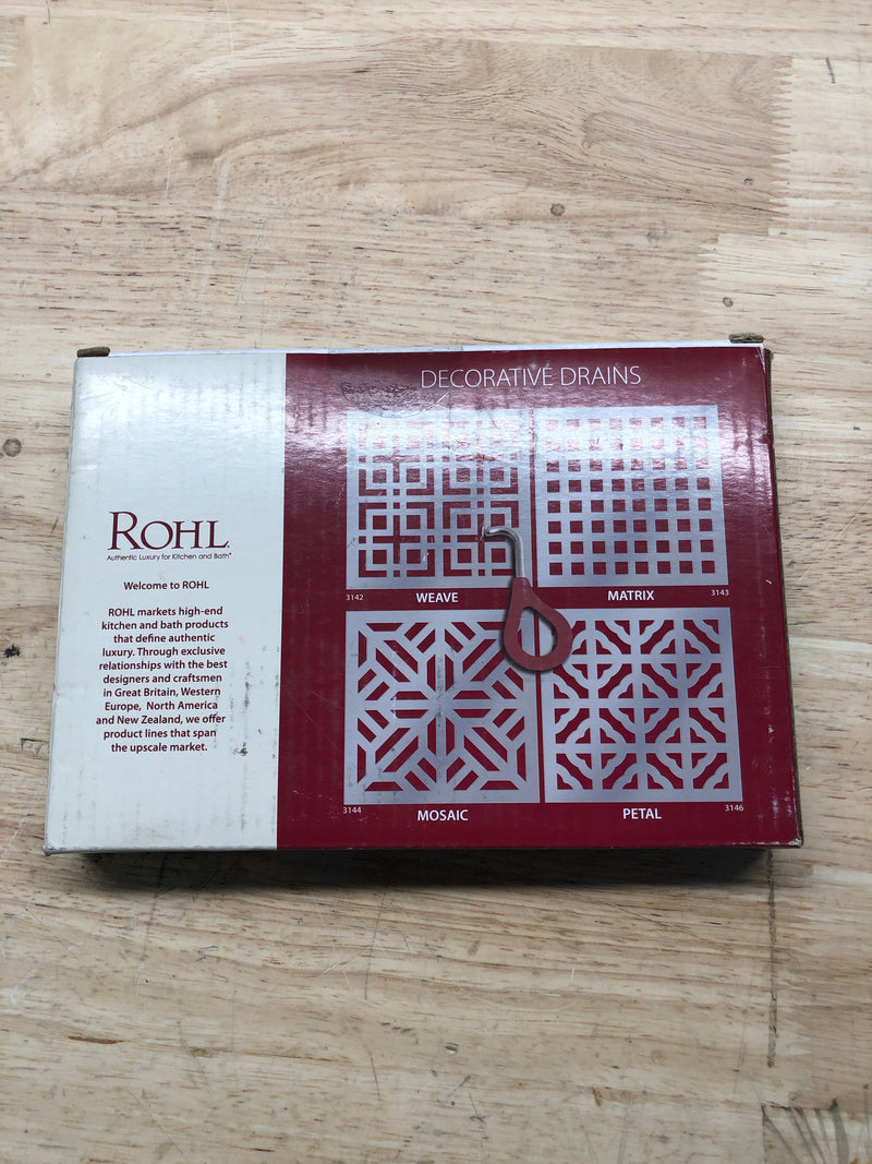 Rohl DC3142EB Weave 5-1/8" x 5-1/8" Decorative Spa Shower Drain Cover - English Bronze