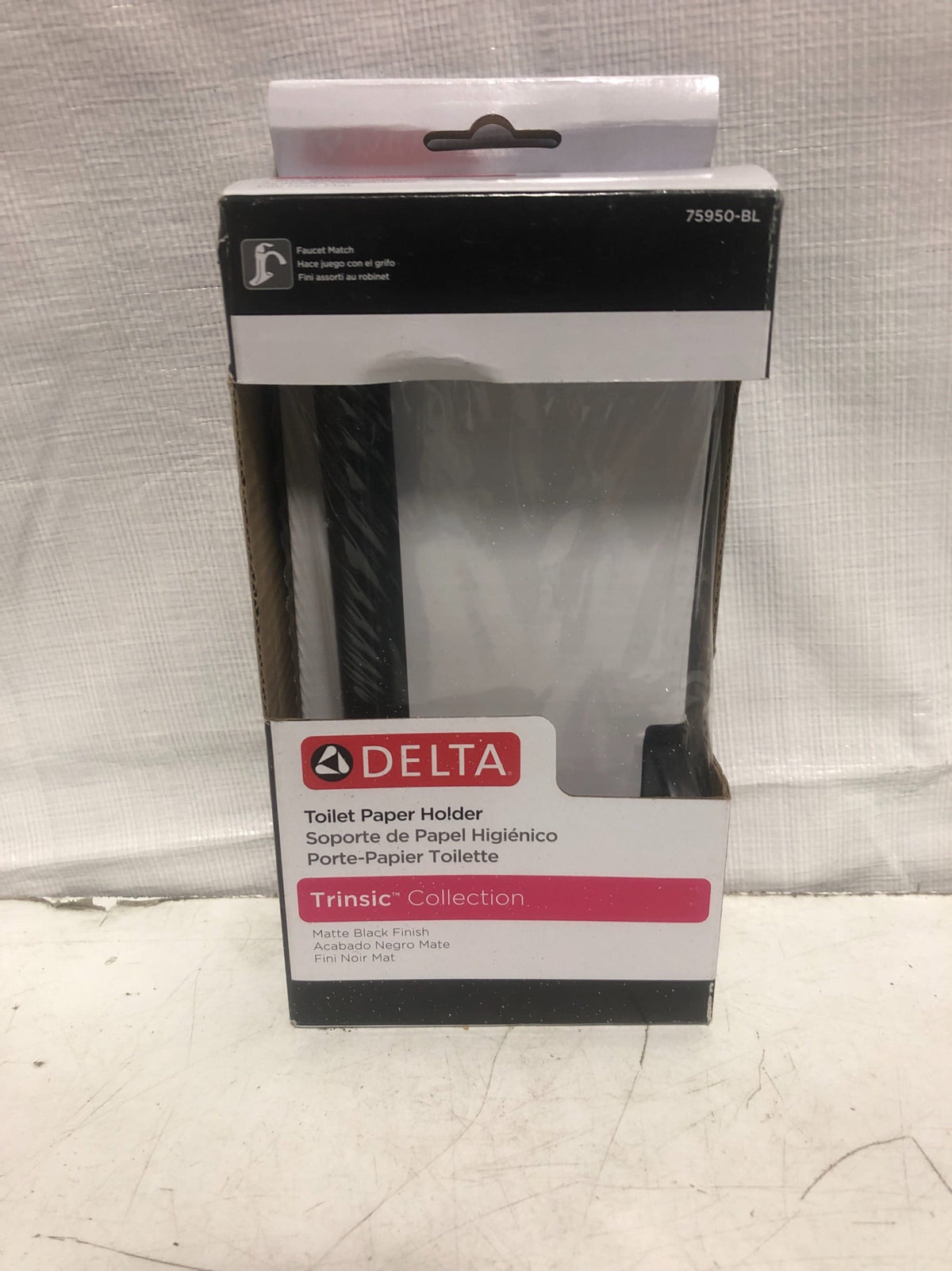 Delta 75950-BL Matte Black Trinsic Single Bar Tissue Holder
