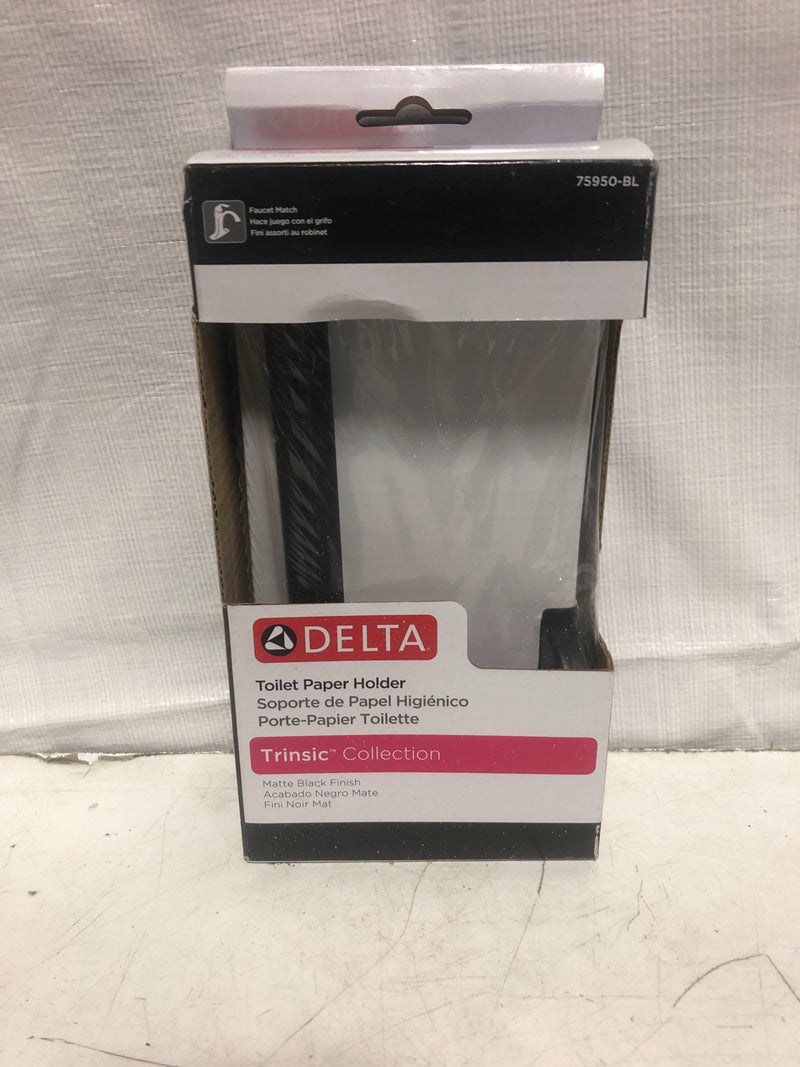 Delta 75950-BL Matte Black Trinsic Single Bar Tissue Holder