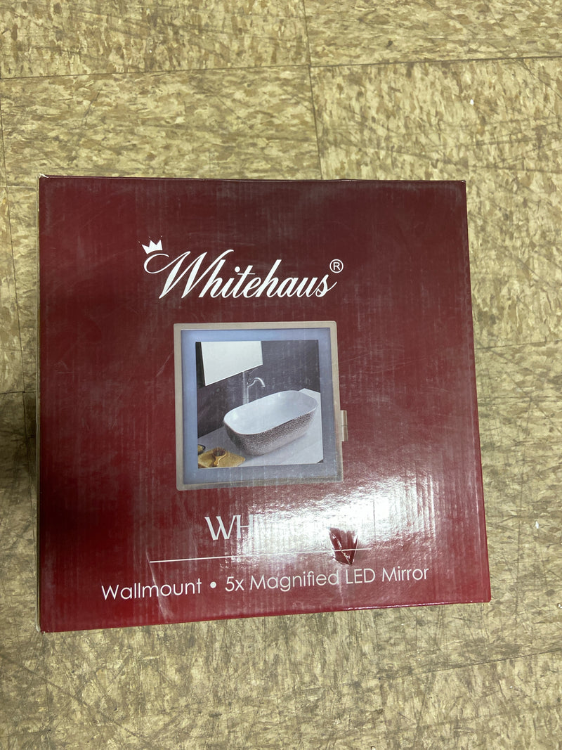 Whitehaus WHMR25-C Accessories 7-5/8" W x 16-3/4" H Square Framed Bathroom Mirror with Light - Polished Chrome