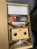 Baldwin FDCURLTRR150 Curve Left Handed Non-Turning Two-Sided Dummy Door Lever Set with Traditional Round Rose - Satin Nickel