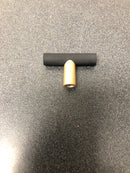 Alno A2902-CHP/MB Vita Bella 1-3/4" Modern Knurled Industrial "T" Bar Designer Cabinet Knob / Drawer Bar Knob - Champagne / Matte Black