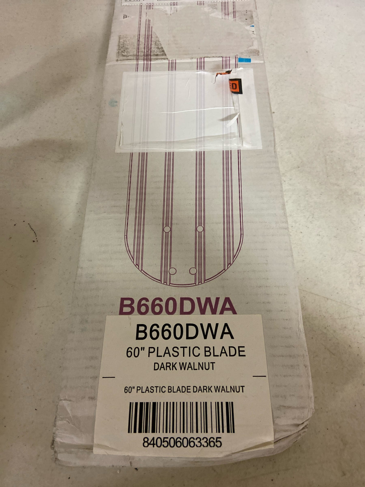 Fanimation B660DWA Dark Walnut, 60" Plastic Blade, Set of 5