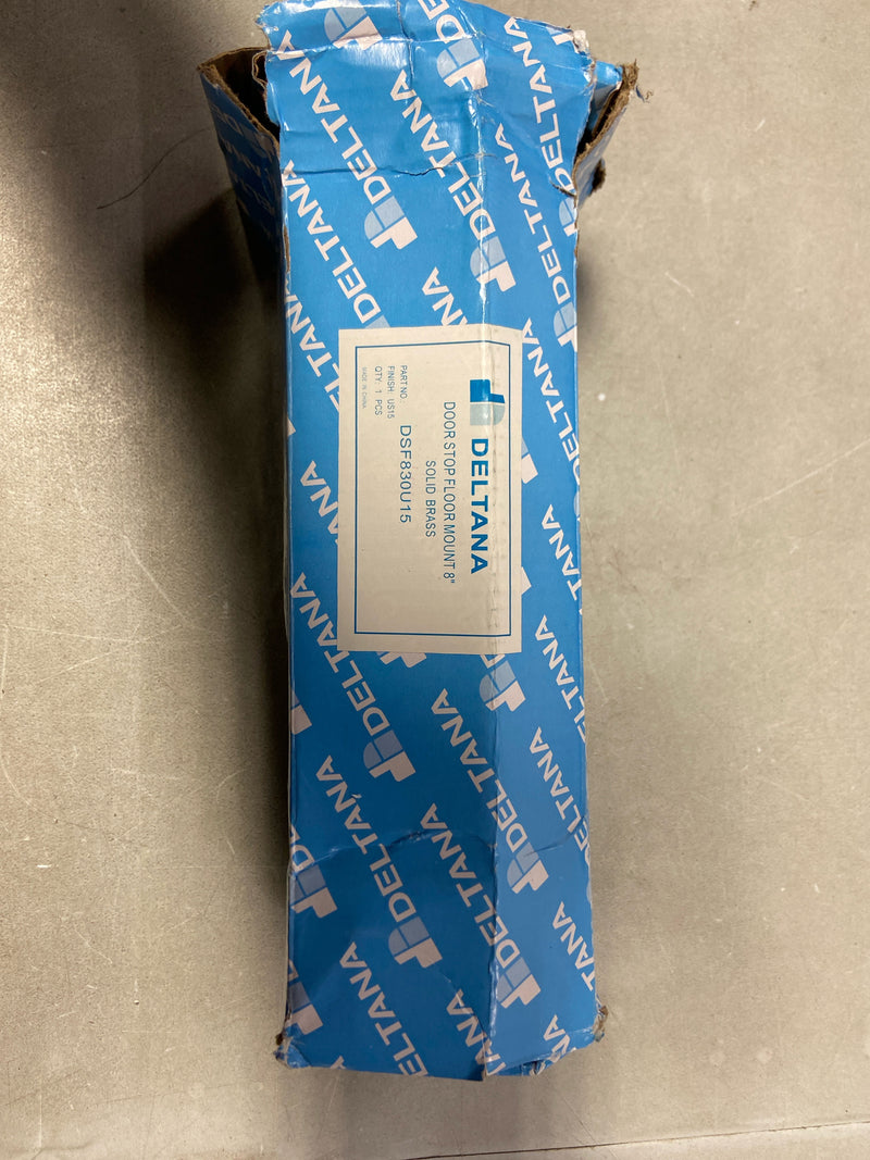 Deltana DSF830U15 8-3/4 Inch Floor Mounted Gooseneck Door Stop - Brushed Nickel