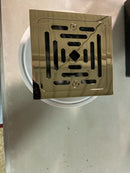 Signature Hardware 446694 Adelphi 4-1/2" Pattern Grate Linear Shower Drain - Polished Nickel