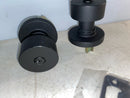 Emtek 5115ROUUS19 Round Single Cylinder Keyed Entry Door Knob Set with Disk Rose from the Brass Modern Collection - Flat Black